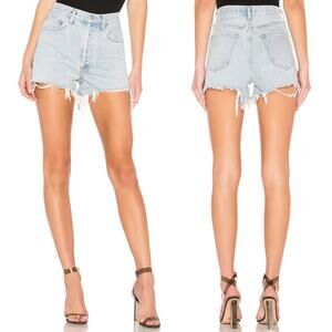 AGOLDE NWT Dee Denim Cut Off Shorts Women’s Size 23 High Rise Raw Hem